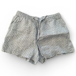 Sigrid Olsen Blue Patterned Linen Shorts